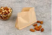 Крафт торбичка тип Doy Pack 240x40x170 мм с цип - 50 бр. Крафт торбичка тип Doy Pack 240x40x170 мм с цип - 50 бр.