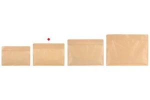 Крафт торбички тип Doy Pack 255x40x190 мм с цип - 50 бр.-изображение_група