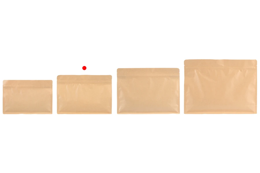 Крафт торбички тип Doy Pack 255x40x190 мм с цип - 50 бр. Крафт торбички тип Doy Pack 255x40x190 мм с цип - 50 бр.