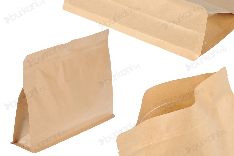 Крафт торбички тип Doy Pack 295x40x230 мм с цип - 50 бр.-изображение_продукт