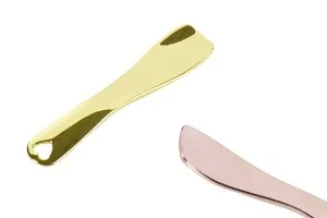 Златиста или розова метална шпатула за крем  60,5 mm - 6 бр.-1