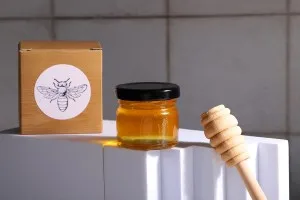Специални дървени лъжички за мед 14 cm-3