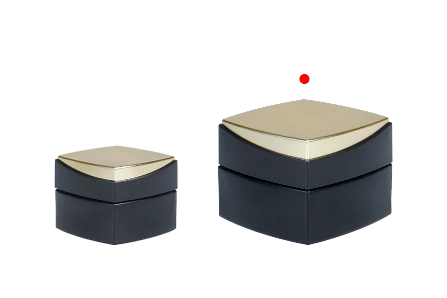 Стъклен луксозен буркан 50 мл за крем в черен матов цвят, с капачка с уплътнител-изображение_група