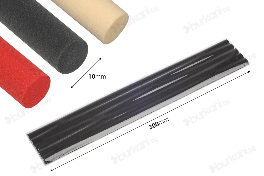 Цветни фиберни пръчици с размер 10x300 mm (меки) за арома дифузери -5 бр.-изображение_размери