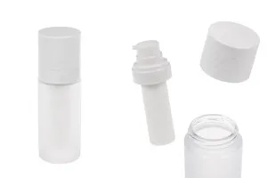 Бутилка 30 мл ( с външен стъклен копус) за многократна употреба с помпа за крем-изображение_продукт