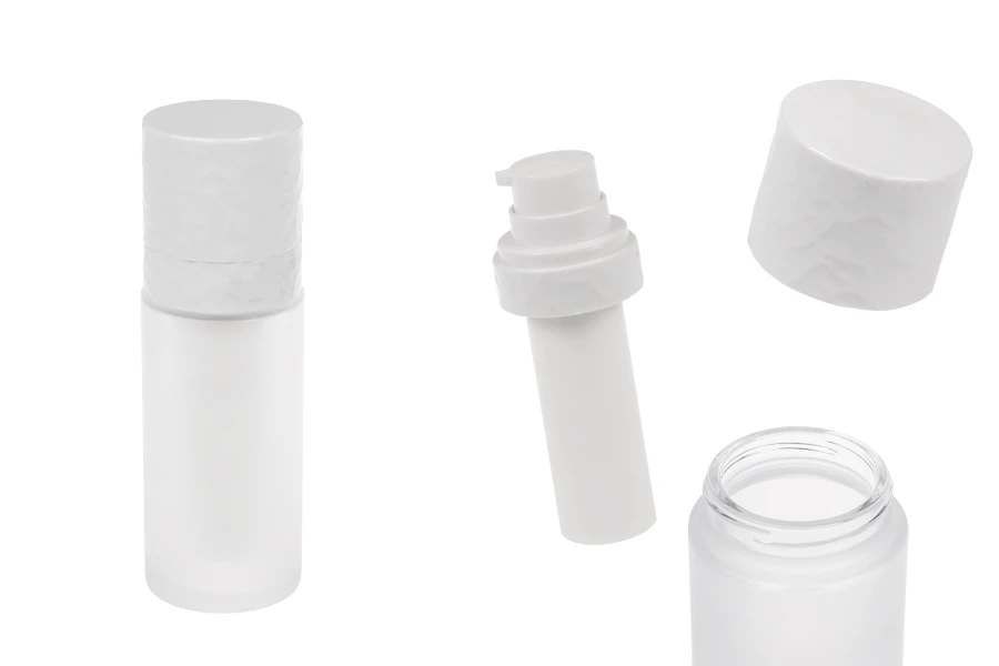 Бутилка 30 мл ( с външен стъклен копус) за многократна употреба с помпа за крем-изображение_продукт