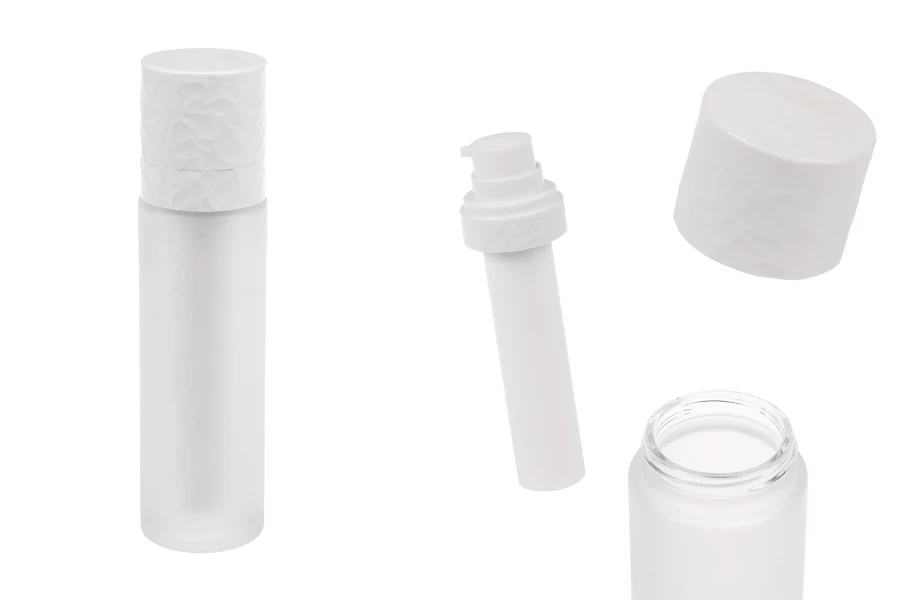 Бутилка 50 мл ( с външен стъклен копус) за многократна употреба с помпа за крем-изображение_продукт