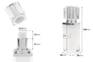 Луксозна акрилна бутилка за многократна употреба 30 мл с помпа за крем и капачка-изображение_размери