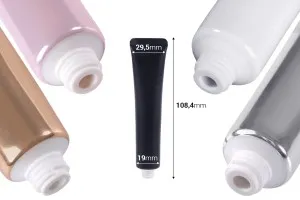 Пластмасова туба в различни цветове 20 ml (тяснo гърло) с вътрешно алуминиево покритие  - 12 бр.-2