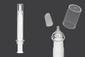 Тубичка - акрилна спринцовка 10 мл airless за козметична употреба с капачка - 6 бр.-1