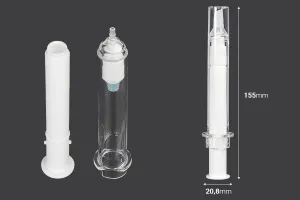 Тубичка - акрилна спринцовка 10 мл airless за козметична употреба с капачка - 6 бр.-2