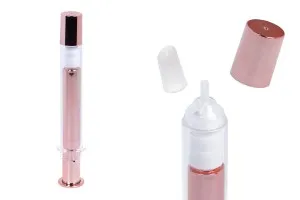 Тубичка - акрилна спринцовка 20 мл airless бронзова за козметична употреба с капачка - 6 бр.-1