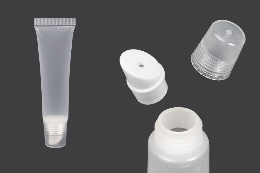 Прозрачна пластмасова (ПП) тубичка 15 мл за гланц за устни - 12 бр. Прозрачна пластмасова (ПП) тубичка 15 мл за гланц за устни - 12 бр.-изображение_продукт