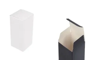 Опаковъчна кутия от черна матова хартия 55x55x125 mm с вътрешен джоб за бутилки с етерично масло 50 ml - 20 бр.-1