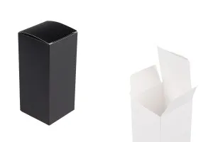 Опаковъчна кутия от бяла матирана хартия 50x50x110 mm с вътрешен джоб за бутилки с етерично масло 30 ml - 20 бр.-1