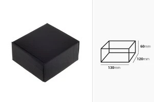Опаковъчна кутия от черна крафт хартия без прозорец 130x120x60 мм - 20 бр.-2