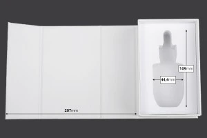 Бяла хартиена кутия с магнитно затваряне 90x140x55 mm (за бутилки от 30 ml код: 1020-70-0)-5