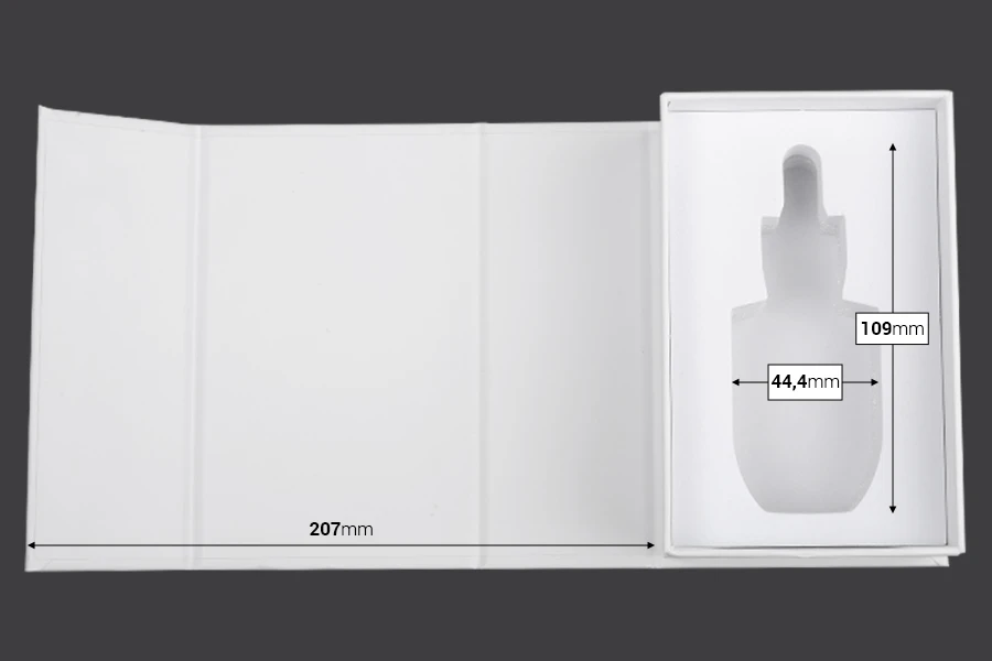 Бяла хартиена кутия с магнитно затваряне 90x140x55 mm (за бутилки от 30 ml код: 1020-70-0)-изображение_група