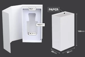 Бяла хартиена кутия с магнитно затваряне 90x160x60 mm (за бутилки от 50 ml код: 315-7-50 и 1110-9-50-1-0)-2