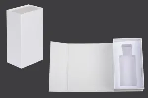 Бяла хартиена кутия с магнитно затваряне 90x160x60 mm (за бутилки от 100 ml код: 315-7-100 и 1110-9-100-1-0)-1
