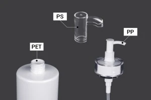 Пластмасова PET бутилка 500 мл с крем помпа ПП24 - 6 бр.-7