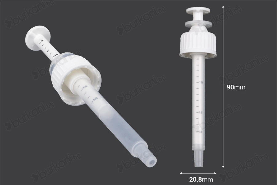Пластмасов дозатор PP18 за бутилки за етерични масла от 30 ml-изображение_размери