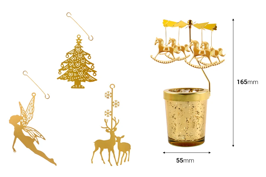 Декоративна въртележка със свещник в различни дизайни-изображение_размери