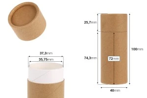 Биоразградими цилиндрични хартиени кутии 40x100 mm за балсам за устни-2