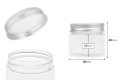 Пластмасов буркан за крем 50 мл с алуминиева капачка-изображение_размери
