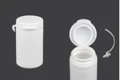 Бял пластмасов буркан с предпазна капачка 30 мл  за хапчета и капсули-изображение_продукт