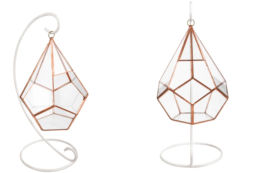 Стъклен свещник метална висулка-изображение_продукт