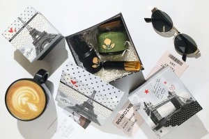 Квадрартни кутии за подарък- 2 модела Париж  (Айфеловата кула) или Лондон -  комплект S-M-L-3