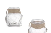 Декоративен стъклен буркан 2000 ml с дръжка без капачка с размери 110x180 mm Декоративен стъклен буркан 2000 ml с дръжка без капачка с размери 110x180 mm