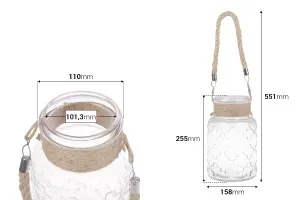 Стъклен декоративен буркан  3000 ml с дръжка без капачка, с размери 110x270 mm-2