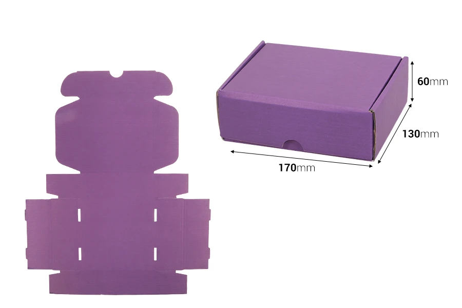 Цветна опаковъчна кутия от крафт хартия 170х130х60 мм - 20 бр Цветна опаковъчна кутия от крафт хартия 170х130х60 мм - 20 бр-изображение_размери