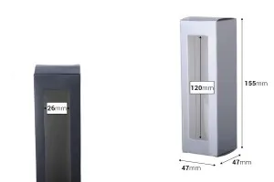 Хартиена кутия с прозорец  47x47x155 - 20 бр.-2
