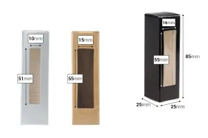 Кутия картонена  с прозорец 25x25x85 мм-2