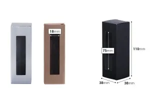 Хартиена кутия с прозорец с размери 38x38x110 - 50 бр.-2