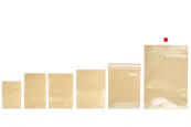 орбички Doy Pack 200x50x300 мм крафт гръб (14c), прозрачна предна част (8c) със закопчаване "цип" и възможност за запечатване с термозапечатване - 100 бр. орбички Doy Pack 200x50x300 мм крафт гръб (14c), прозрачна предна част (8c) със закопчаване "цип" и възможност за запечатване с термозапечатване - 100 бр.