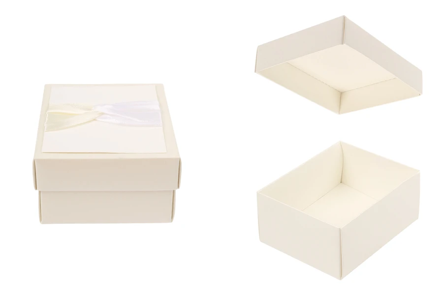 Хартиена кутия за бонбониера със сатенена панделка-изображение_продукт