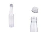 Пластмасова прозрачна бутилка 150 мл с алуминиева сребриста капачка с уплътнител-изображение_продукт