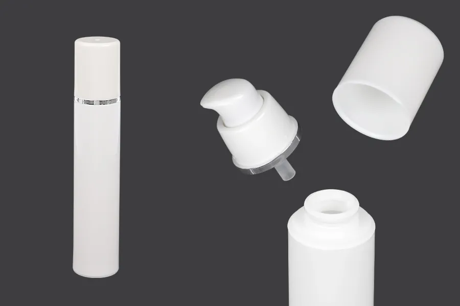 Пластасова Airless опаковка  50 ml (бяла със сребриста лента)-изображение_продукт
