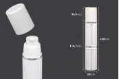Пластасова Airless опаковка  50 ml (бяла със сребриста лента)-изображение_размери