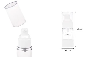 Пластмасова прозрачна Airless бутилка 15 ml-2