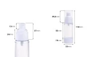 Прозрачна пластмасова опакова Airless за крем  30 ml Прозрачна пластмасова опакова Airless за крем  30 ml