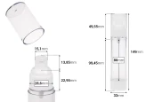Прозрачна пластмасова бутилка Airless за крем  50 ml