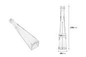 Стъклена бутилка с размери 48x235 - 120 ml-изображение_размери