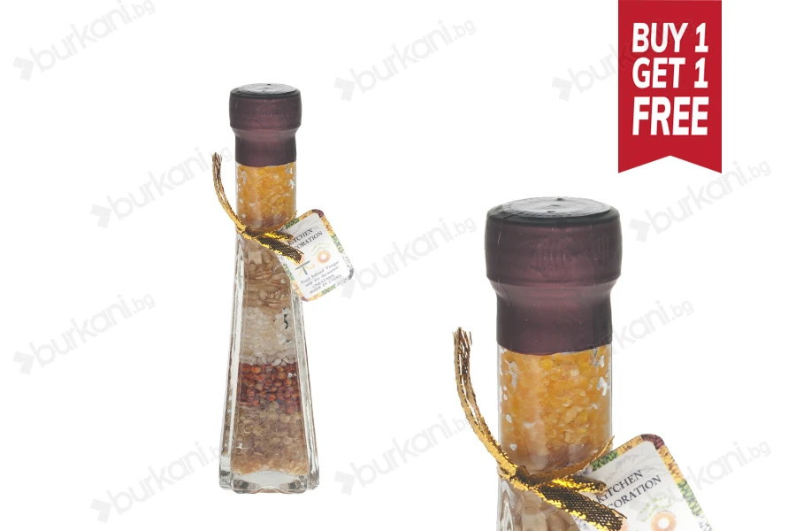 Стъклена бутилка  с различни плодове за декорация на кухнята 40x160 - 50 ml-изображение_продукт
