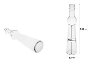 Стъклена бутилка с размери 53x240 - 180 ml-2