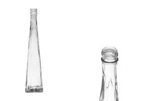 Стъклена декоративна бутилка с размери  58x60x300 - 180 ml-1